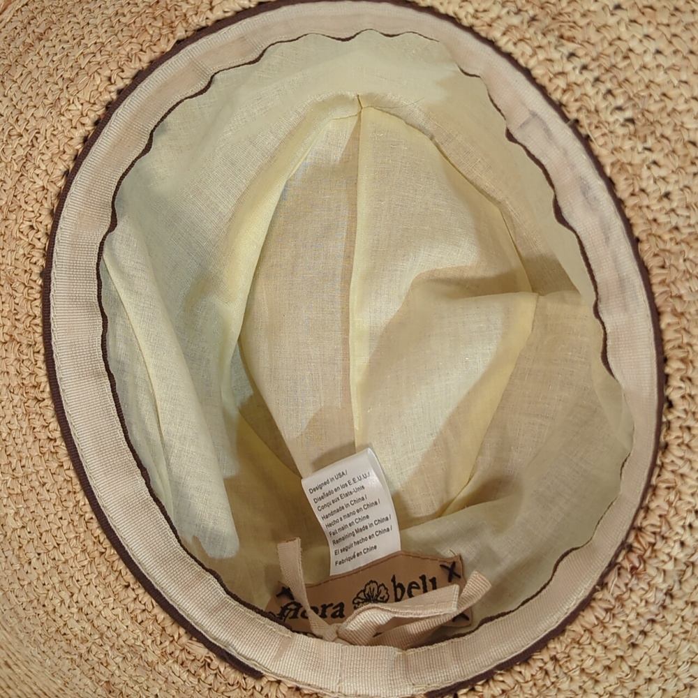 Flora Bella wide brim women straw sun hat - Picture 8 of 9